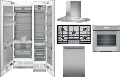 6 Piece Package Includes Refrigerator, Freezer, Cooktop, Wall Oven, Hood And Dishwasher