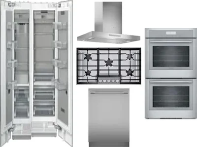 6 Piece Package Includes Refrigerator, Freezer, Cooktop, Wall Oven, Hood And Dishwasher