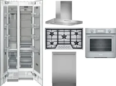 6 Piece Package Includes Refrigerator, Freezer, Cooktop, Wall Oven, Hood And Dishwasher