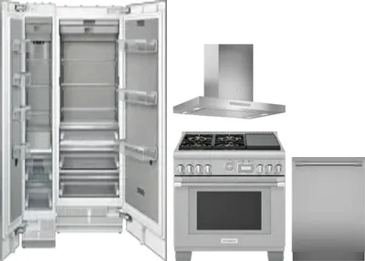 5 Piece Package Includes Refrigerator, Freezer, Range, Hood And Dishwasher