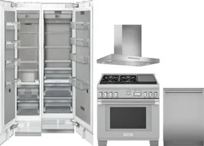 5 Piece Package Includes Refrigerator, Freezer, Range, Hood And Dishwasher