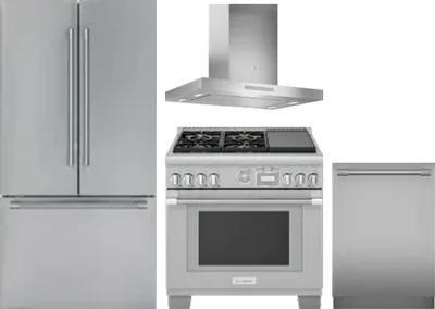 4 Piece Package Includes Refrigerator, Range, Hood And Dishwasher