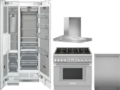 5 Piece Package Includes Refrigerator, Freezer, Range, Hood And Dishwasher