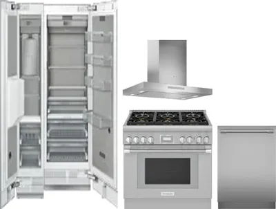 5 Piece Package Includes Refrigerator, Freezer, Range, Hood And Dishwasher