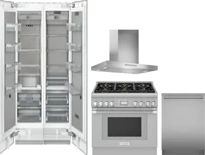 5 Piece Package Includes Refrigerator, Freezer, Range, Hood And Dishwasher