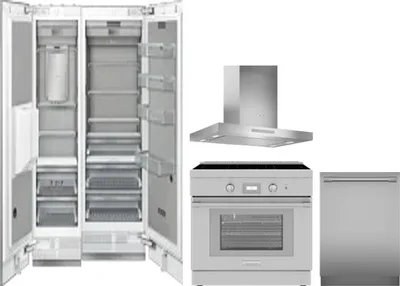 5 Piece Package Includes Refrigerator, Freezer, Range, Hood And Dishwasher