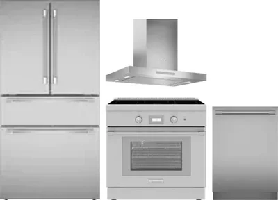 4 Piece Package Includes Refrigerator, Range, Hood And Dishwasher