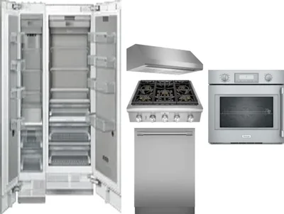 6 Piece Package Includes Refrigerator, Freezer, Cooktop, Wall Oven, Hood And Dishwasher