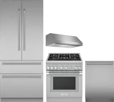 4 Piece Package Includes Refrigerator, Range, Hood And Dishwasher