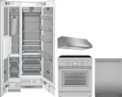 5 Piece Package Includes Refrigerator, Freezer, Range, Hood And Dishwasher