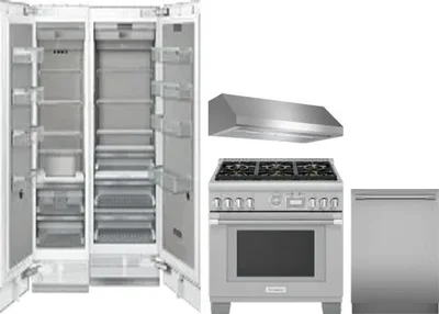 5 Piece Package Includes Refrigerator, Freezer, Range, Hood And Dishwasher
