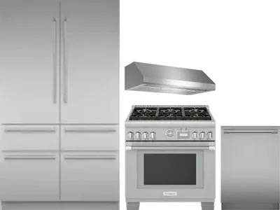 4 Piece Package Includes Refrigerator, Range, Hood And Dishwasher