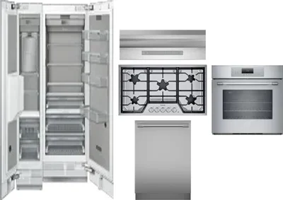 6 Piece Package Includes Refrigerator, Freezer, Cooktop, Wall Oven, Hood And Dishwasher