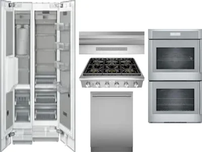 6 Piece Package Includes Refrigerator, Freezer, Cooktop, Wall Oven, Hood And Dishwasher