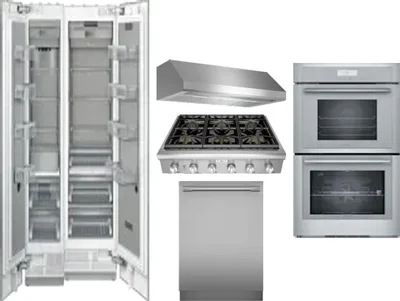 6 Piece Package Includes Refrigerator, Freezer, Cooktop, Wall Oven, Hood And Dishwasher
