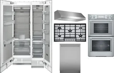 6 Piece Package Includes Refrigerator, Freezer, Cooktop, Wall Oven, Hood And Dishwasher
