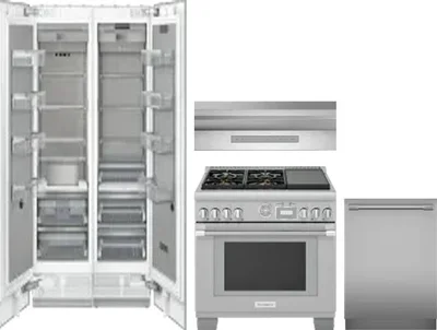 5 Piece Package Includes Refrigerator, Freezer, Range, Hood And Dishwasher