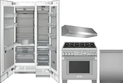 5 Piece Package Includes Refrigerator, Freezer, Range, Hood And Dishwasher