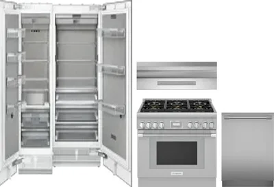 5 Piece Package Includes Refrigerator, Freezer, Range, Hood And Dishwasher