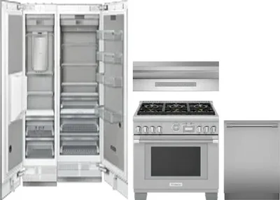 5 Piece Package Includes Refrigerator, Freezer, Range, Hood And Dishwasher