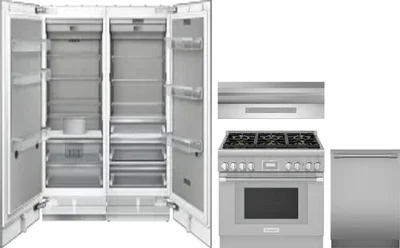 5 Piece Package Includes Refrigerator, Freezer, Range, Hood And Dishwasher