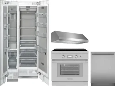 5 Piece Package Includes Refrigerator, Freezer, Range, Hood And Dishwasher