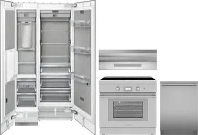 5 Piece Package Includes Refrigerator, Freezer, Range, Hood And Dishwasher