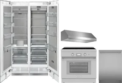 5 Piece Package Includes Refrigerator, Freezer, Range, Hood And Dishwasher