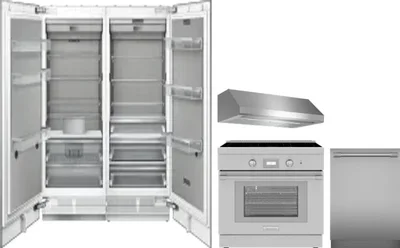 5 Piece Package Includes Refrigerator, Freezer, Range, Hood And Dishwasher