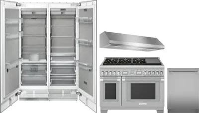 5 Piece Package Includes Refrigerator, Freezer, Range, Hood And Dishwasher