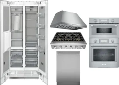 6 Piece Package Includes Refrigerator, Freezer, Cooktop, Wall Oven, Hood And Dishwasher