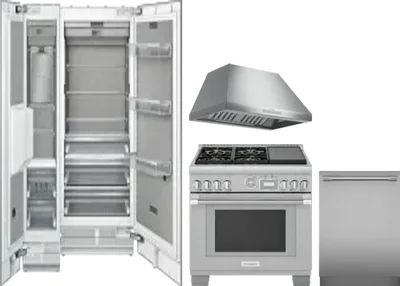 5 Piece Package Includes Refrigerator, Freezer, Range, Hood And Dishwasher