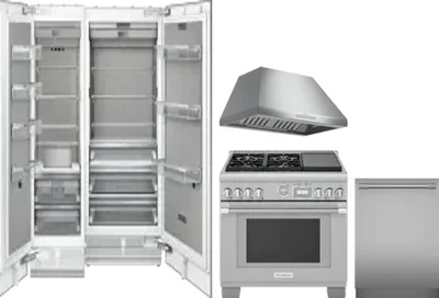 5 Piece Package Includes Refrigerator, Freezer, Range, Hood And Dishwasher