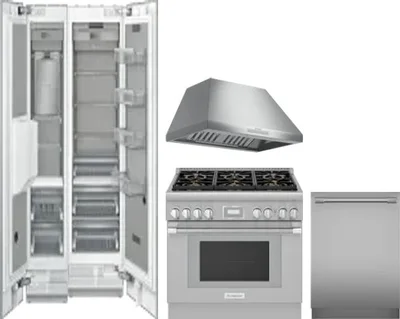 5 Piece Package Includes Refrigerator, Freezer, Range, Hood And Dishwasher