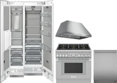 5 Piece Package Includes Refrigerator, Freezer, Range, Hood And Dishwasher
