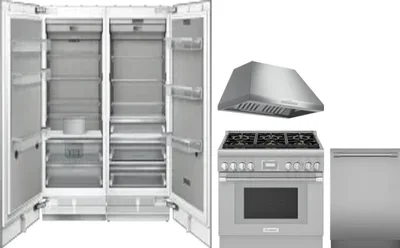 5 Piece Package Includes Refrigerator, Freezer, Range, Hood And Dishwasher