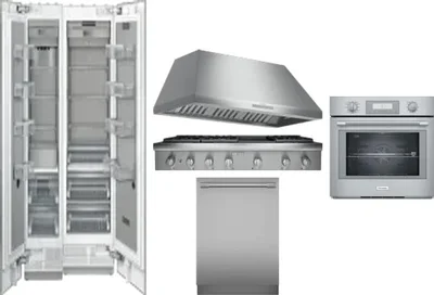 6 Piece Package Includes Refrigerator, Freezer, Cooktop, Wall Oven, Hood And Dishwasher