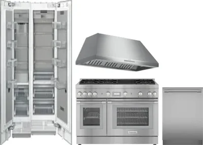 5 Piece Package Includes Refrigerator, Freezer, Range, Hood And Dishwasher