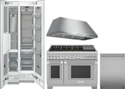 5 Piece Package Includes Refrigerator, Freezer, Range, Hood And Dishwasher