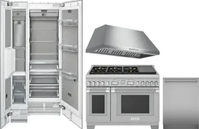 5 Piece Package Includes Refrigerator, Freezer, Range, Hood And Dishwasher