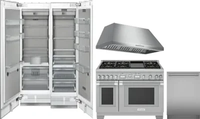 5 Piece Package Includes Refrigerator, Freezer, Range, Hood And Dishwasher