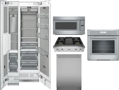 6 Piece Package Includes Refrigerator, Freezer, Cooktop, Wall Oven, Microwave And Dishwasher