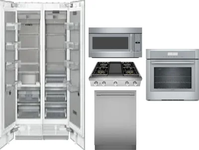 6 Piece Package Includes Refrigerator, Freezer, Cooktop, Wall Oven, Microwave And Dishwasher