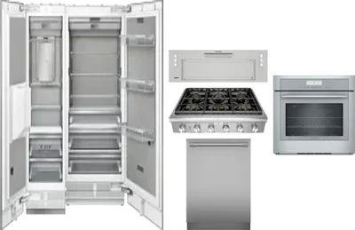 6 Piece Package Includes Refrigerator, Freezer, Cooktop, Wall Oven, Hood And Dishwasher