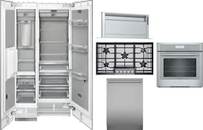 6 Piece Package Includes Refrigerator, Freezer, Cooktop, Wall Oven, Hood And Dishwasher