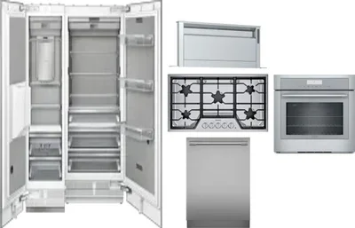 6 Piece Package Includes Refrigerator, Freezer, Cooktop, Wall Oven, Hood And Dishwasher