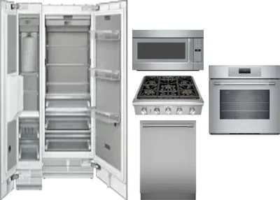 6 Piece Package Includes Refrigerator, Freezer, Cooktop, Wall Oven, Microwave And Dishwasher