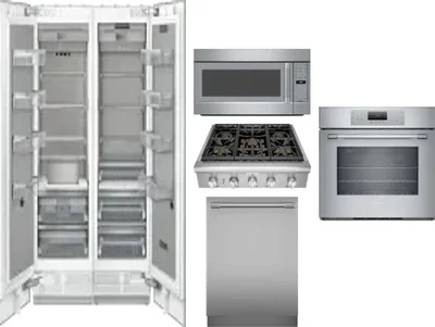 6 Piece Package Includes Refrigerator, Freezer, Cooktop, Wall Oven, Microwave And Dishwasher
