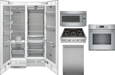 6 Piece Package Includes Refrigerator, Freezer, Cooktop, Wall Oven, Microwave And Dishwasher