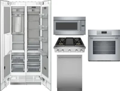 6 Piece Package Includes Refrigerator, Freezer, Cooktop, Wall Oven, Microwave And Dishwasher